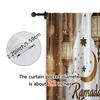 2 szt. Popularne Panele Zasłonowe Ramadan Księżyc Poliester Tkany Poliester Tkany (bez pręta) Na wszystkie pory roku Idealne do domu i biura