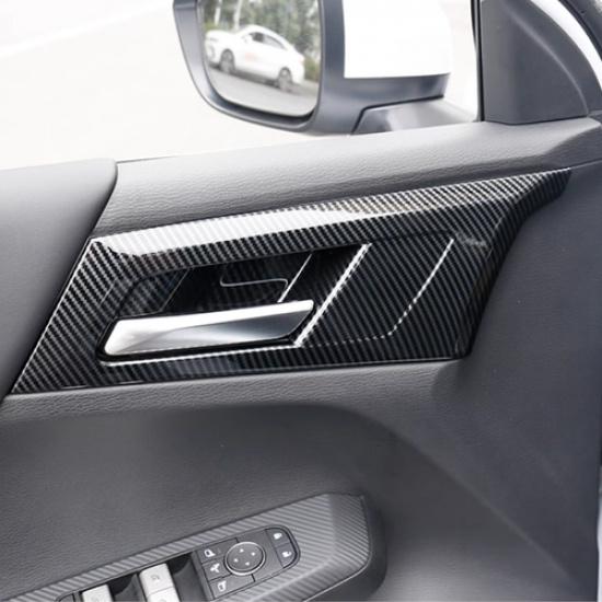 For Mitsubishi Outlander -2024 Carbon Fiber Inner Car Door Handle Bowl Cover