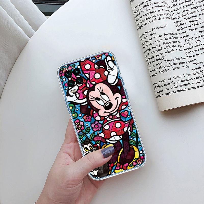 Mickey Minnie Mouse Transparent Phone Case for Motorola Moto G10 G20 G30 G31 G32 G34 G35 G41 G42 G50 G51 G52 G55 G60 G60S