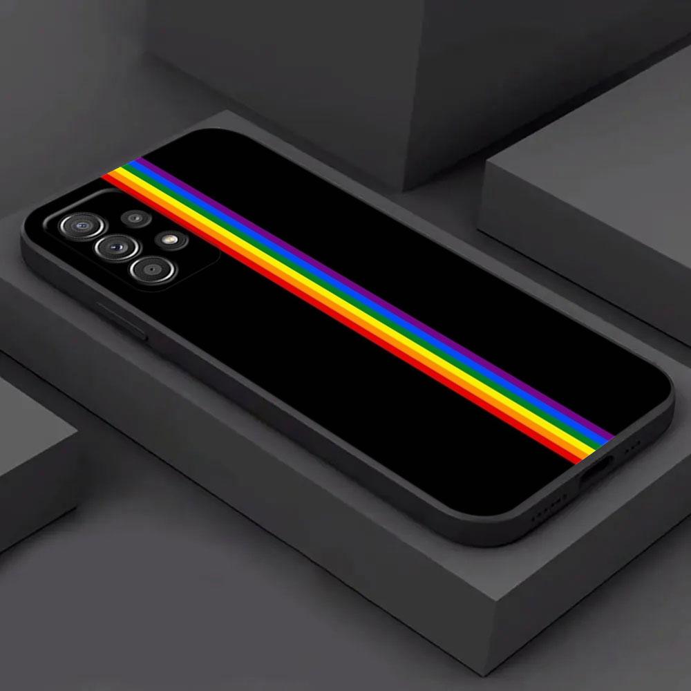 LGBT For Samsung Galaxy A55 Case A54 A52S A53 A51 A34 A35 A33 A32 A50 A72 A71 A30 A7 A9 Case Soft Cover Rainbow Flag Gay Lesbian