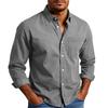 Men'S Shirt With Double Pockets, Casual Long Sleeved Top, Fashionable Cardigan