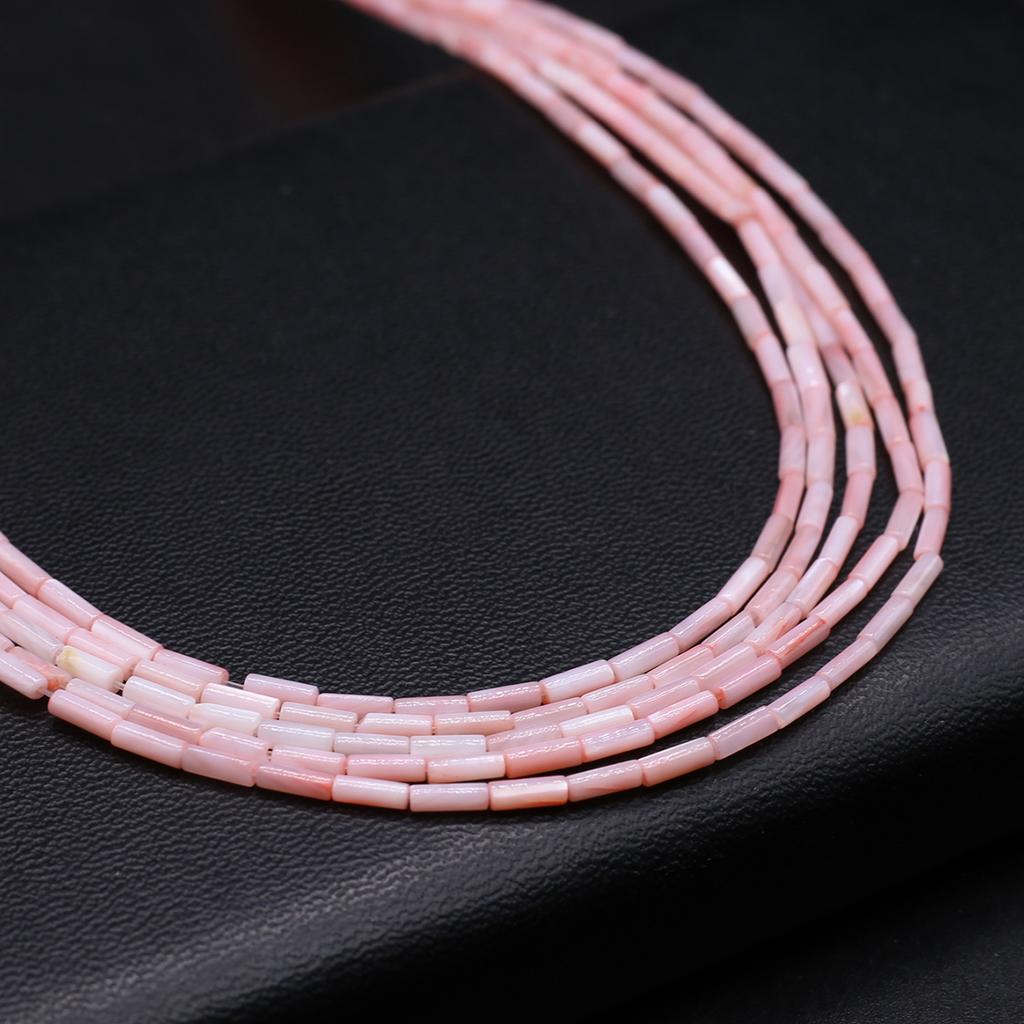 Grânulos de concha de água doce natural tingidos longo tubo isolamento grânulo para fazer jóias diy colar pulseira brincos acessório