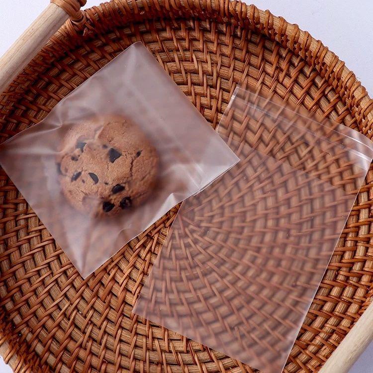 Frosted Translucent Self-Sealing Bags for Baking: 100-Pack for Cookies, Biscuits, and Mooncakes