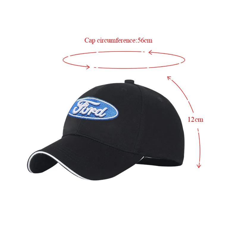 Car Baseball Cap Car Stickers Outdoor Sport Cotton Sunblock Hat For Ford Focus Mondeo MK2 MK4 MK3 Fiesta ST Line Kugo Transit
