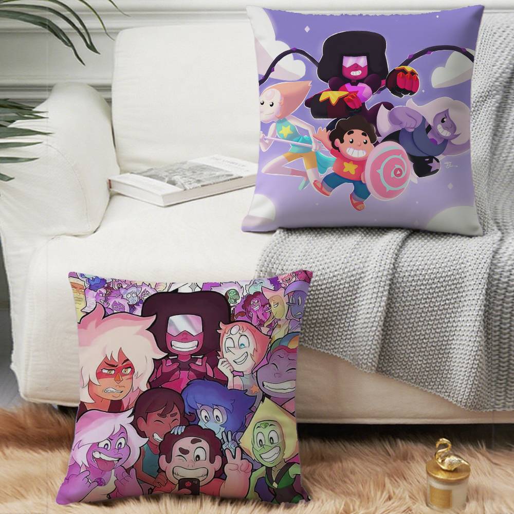 S-Steven Universe Art Pillow Case Plush Fabric Soft Pillowcase Double Sided Print Cushion Cover Household Gifts