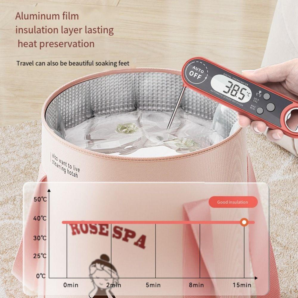 Anti-Leak Foldable Foot Washing Bag Cartoon Foot Bath Tub Bag  Outdoor Camping