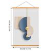 Magnetisches hängendes Gemälde mit geometrischen Bildern, dekoratives Gemälde, Scroll-Fotobild mit solidem Poster-Clip, Wanddekoration
