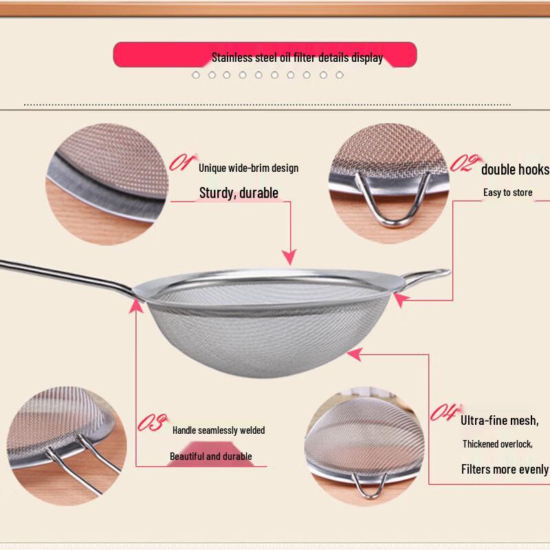 22CM Stainless Steel Mesh Strainer