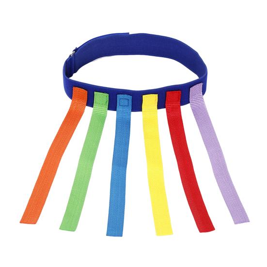 Outdoor Children Tail Pulling Game with 6 Colorful Belts Kindergarten Garden Lawn