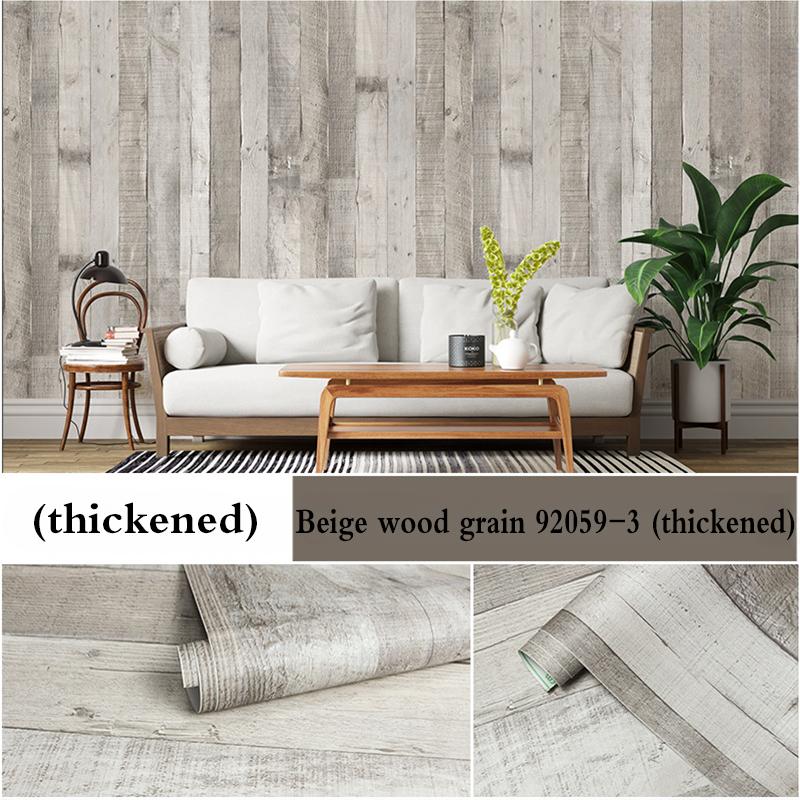Retro Faux Wood Grain Peel And Stick Wallpaper Self-adhesive Wood Plank Wallpaper Roll Removable Vinyl Wall Covering For Restaur