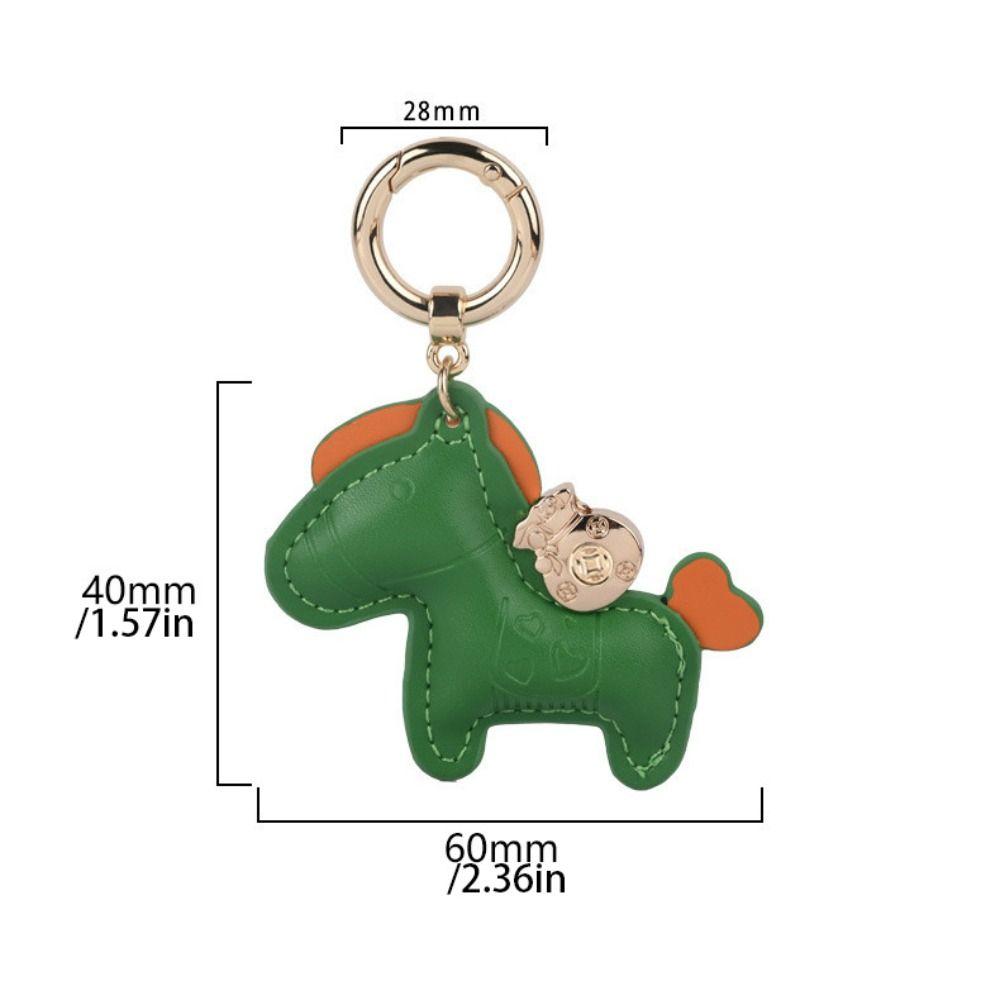 Cartoon Horse Pendant Year of Horse Zodiac Pony Bag Hanging Horse Car Keychain  Year of The Horse