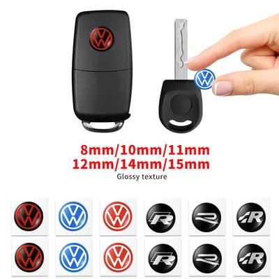 W152 Autocollant Clé de Voiture Porte-clés de Commande Auto Accessoires Badge Pour Tiguan Bora POLO PASSAT CC Touran GOLF Jetta Arteon