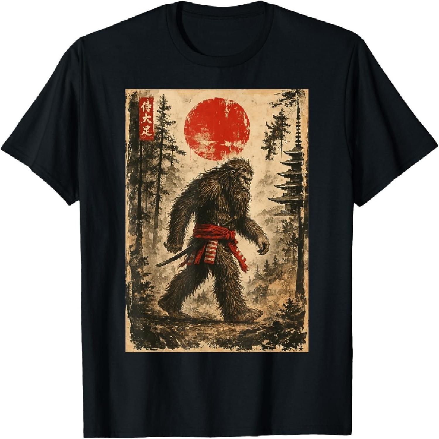 Samurai Bigfoot Japanese Vintage Art Gifts Men Women Boy Kid T-Shirt XXXXXL разноцветный