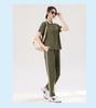 Women's Summer Sportswear Set: Lapel Short Sleeve Top & Loose Long Pants, Plus Size, Casual Two-Piece Running Suit