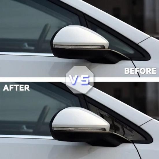 Gloss Black Front Window Louver Cover Trim For VW Golf 7 MK7 MK7.5 2014-