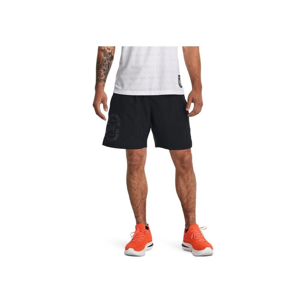 Under Armour Everywhere Letter Print Drawstring Running Shorts Men Shorts Black 1379294-001