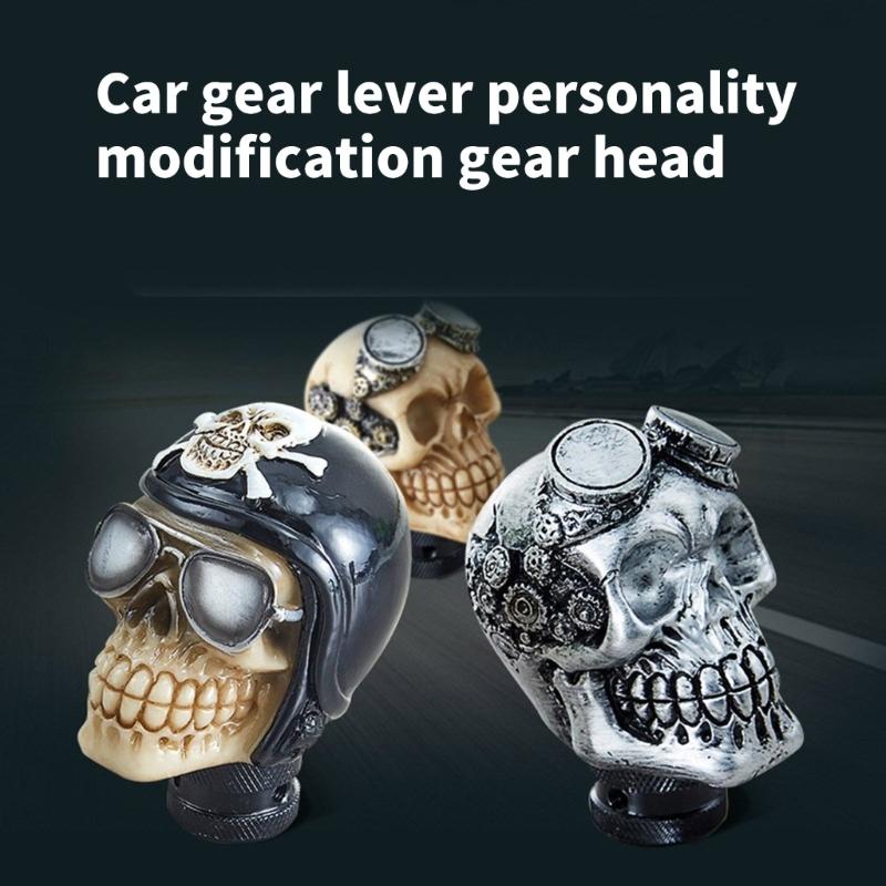 Skull Head Manual Gear Shifts Knob Shifts Lever Automotive Enthusiasts Novelty Decoration for Car Interior Enhancement