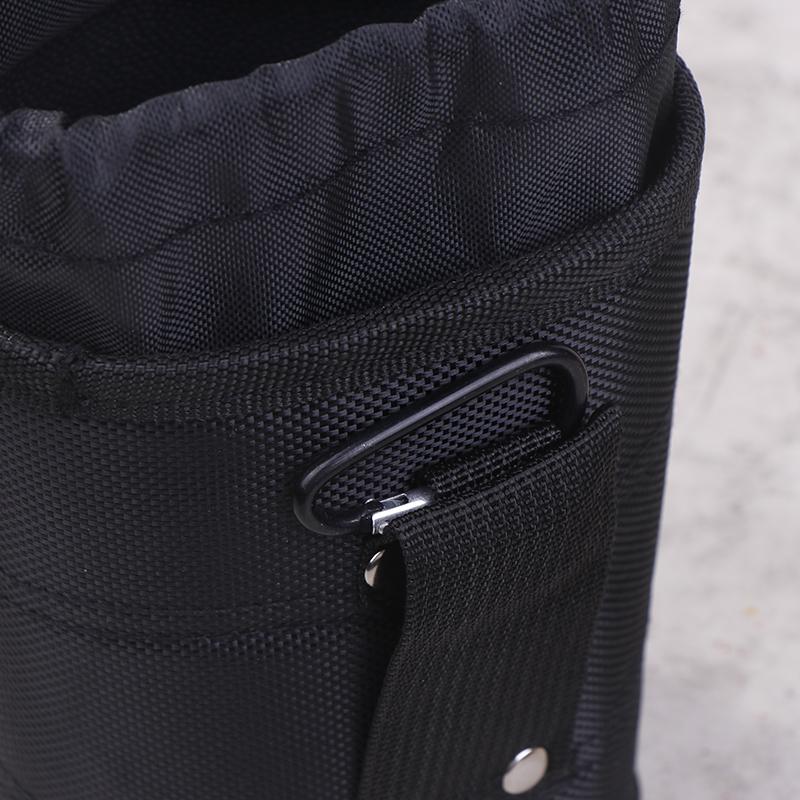 Durable Black Tool Belt Pouch - Multi-Functional Screw & Nail Storage Bag, Thickened Wear-Resistant Organizer For Home Repairs