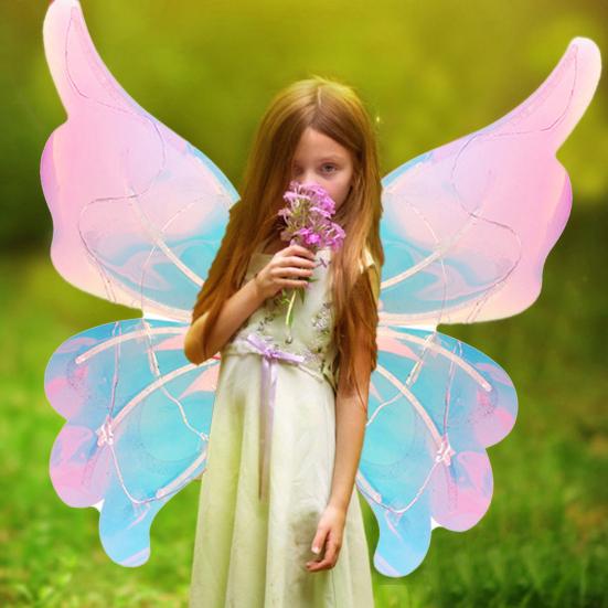 Lysende alvevinge sommerfugl glødende elektrisk englekostyme sommerfuglvinge med fargeskiftende lys Musikk