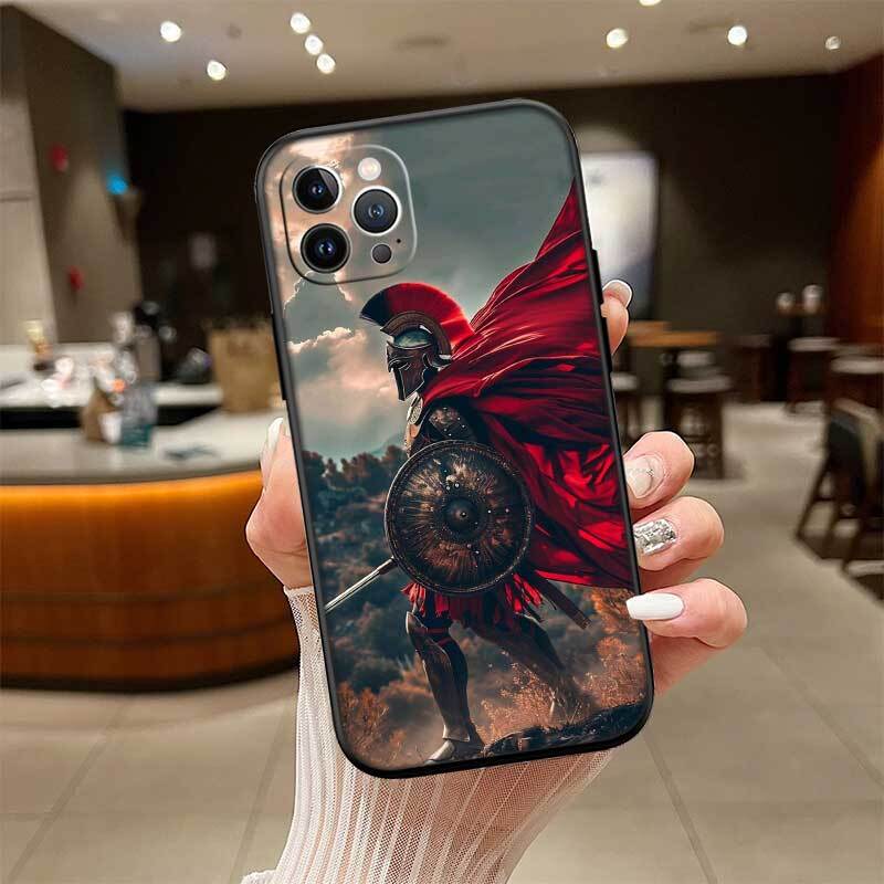 Spartan Warrior Shockproof Phone Case for iPhone 6 6s 7 8 11 12 13 14 15 16 17 16E XS Pro Max XR X SE Air