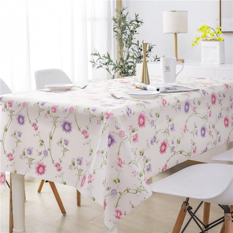 Eco-Friendly PVC Tablecloth: Waterproof, Heat-Resistant, and Oil-Proof Dining and Coffee Table Cover.