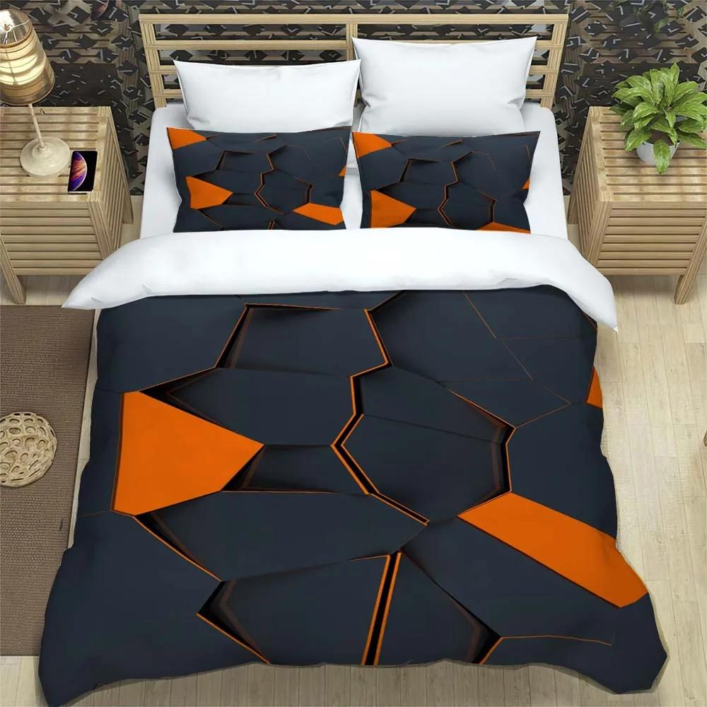 3D abstract modern geometric minimalist printed bedding Queen bedding set Soft and comfortable Customized King size bedding set