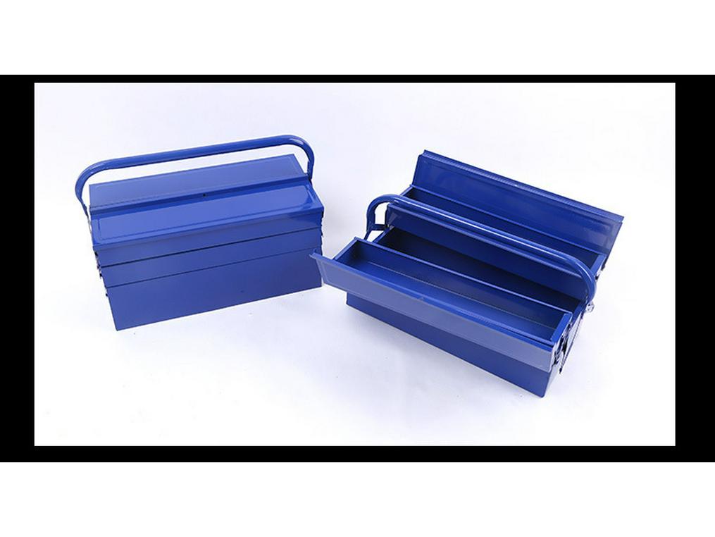Thickened Double-Layer Metal Toolbox with Three-Layer Folding Design