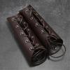 1PC Punk PU Leather Motorcycle Wristbands Adjustable Arm Guards For Men Women Cycling Outdoor Activity