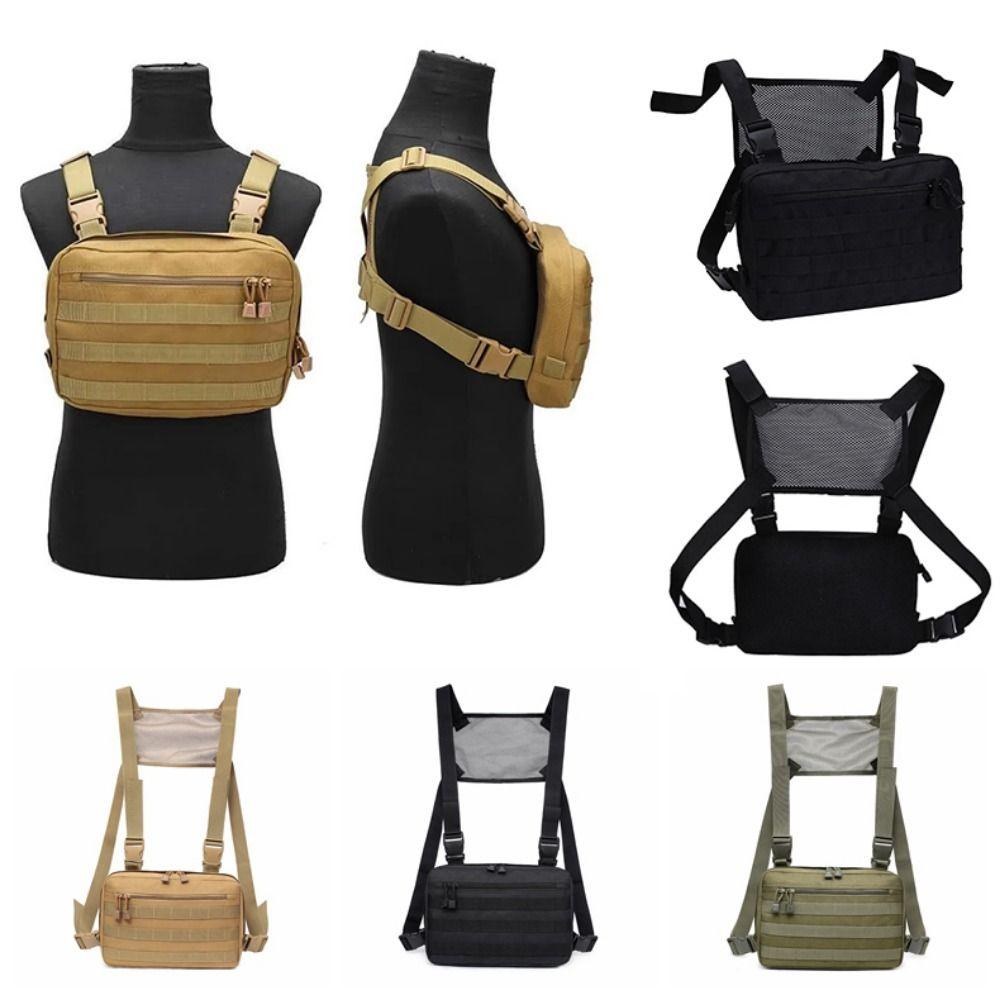 Waterproof Outdoor Vest Backpack Adjustable Outdoor Chest Rig Pouch Sports Chest Pack Climb