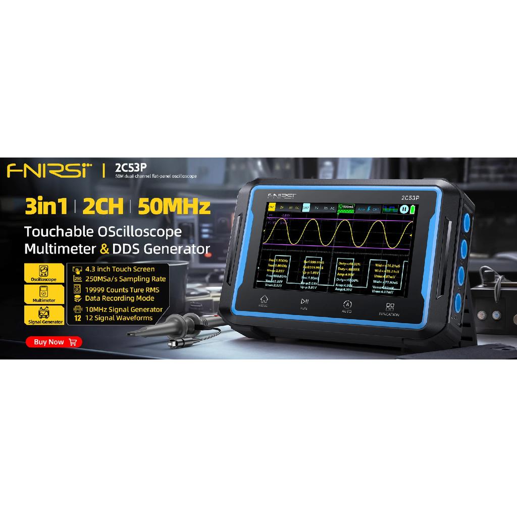FNIRSI DSO510 New 10MHz Handheld Digital Oscilloscope 2 In 1 Signal Generator 48MS/s Sampling Rate Electronics Reparie Tools