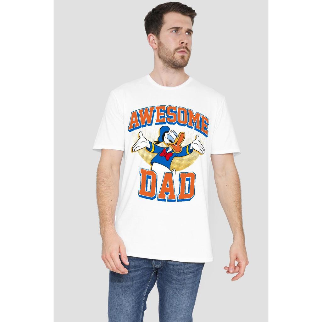 Disney Mens Awesome Dad Donald Duck T-Shirt