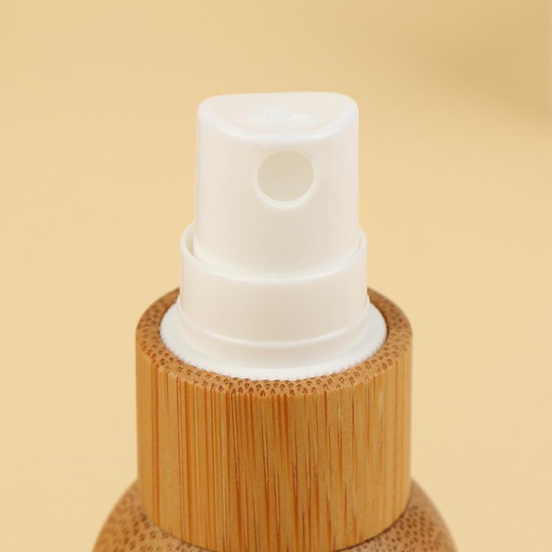 Empty 10/20/30/50/100Ml Bamboo Outer Shell Plastic Spray Bottle With Fine Mist Dispenser For Liquid Perfume Toiletries Container