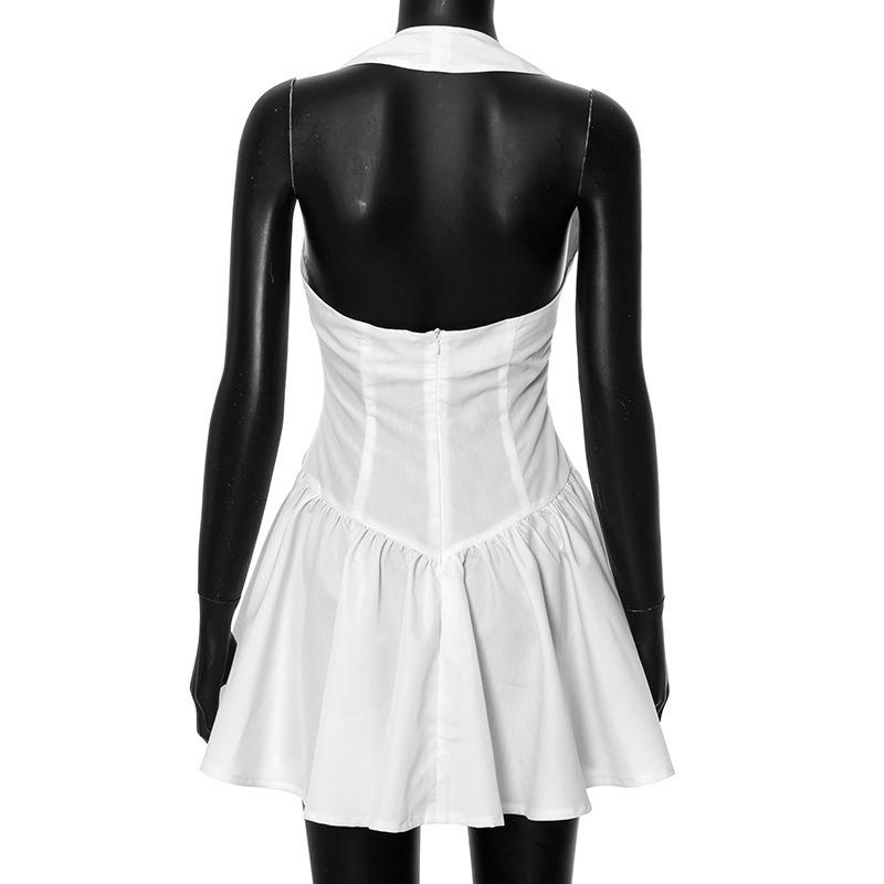 Летнее сексуальное платье без рукавов с открытой спиной для женщин — фото 13