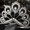Head Accessories Crystal Pearl Headband Round Pearl Crown Jewelry Headpiece  Miss Universe