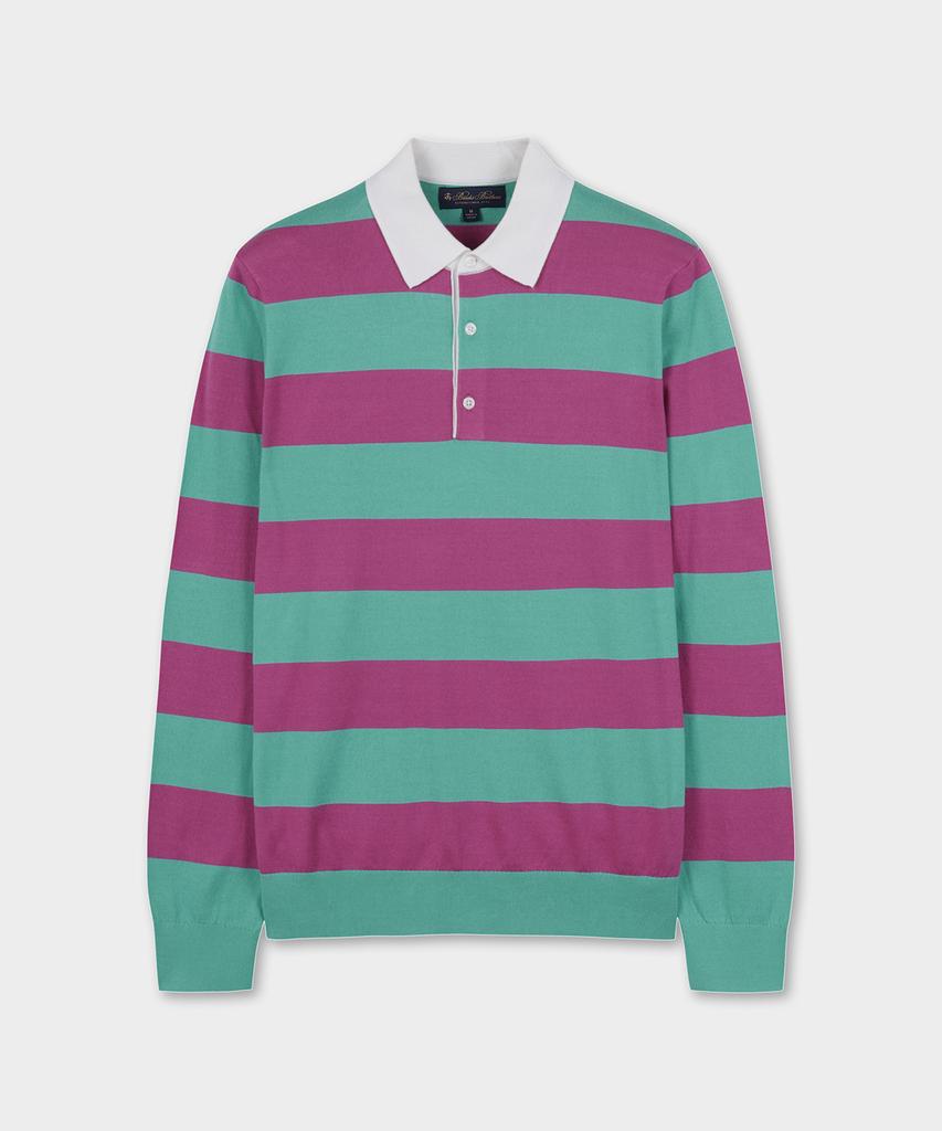BROOKS BROTHERS Rugby Polo Sweater (Pink) (Bbwtmm8866Cfs)