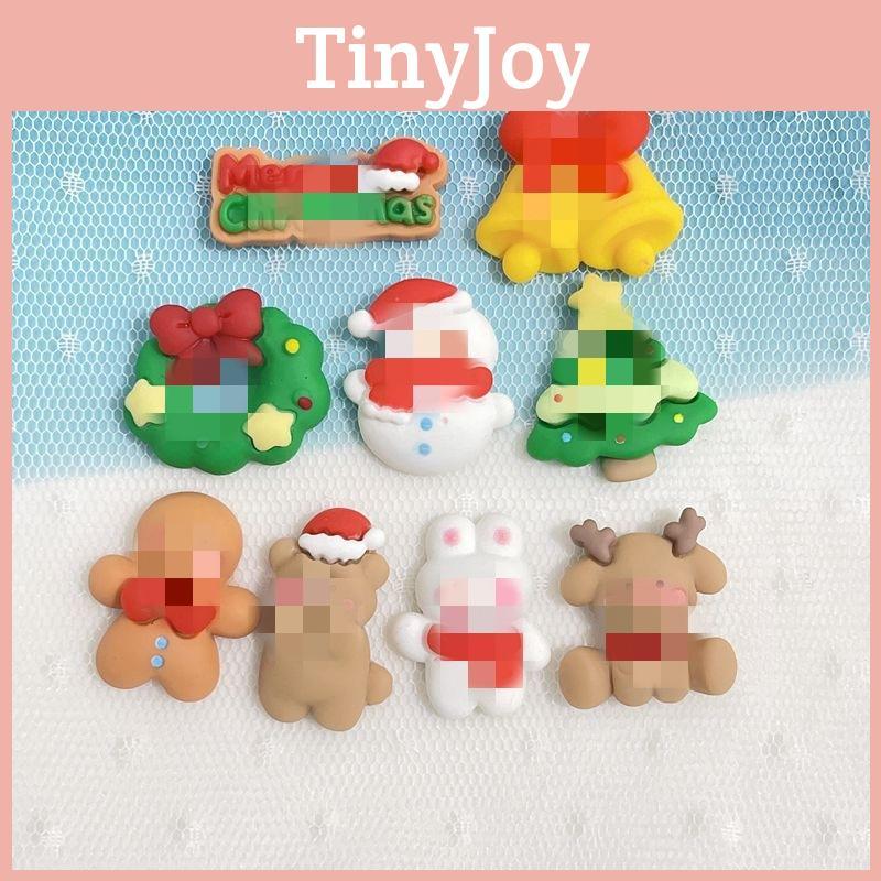 Creamy Adhesive Diy Christmas Snowman Wreath Resin Accessories For Phone Cases And Hair Accessories