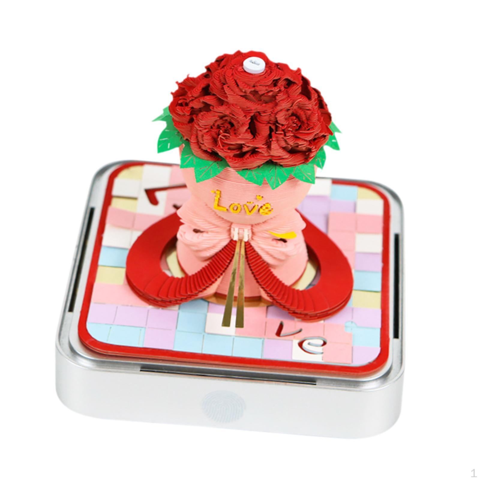 

3D Memo Pad Calendar Post Notes Time Piece Desk для красный