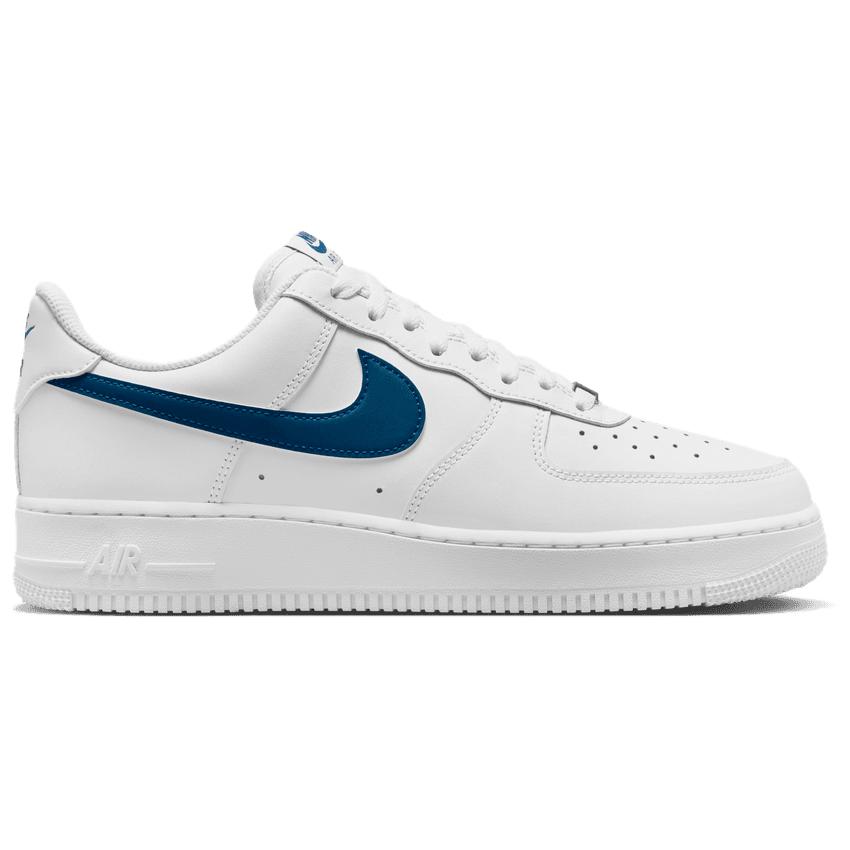 Nike Scarpe Casual da Uomo Air Force 1 '07 Bianco Blu Corte FJ4146-123