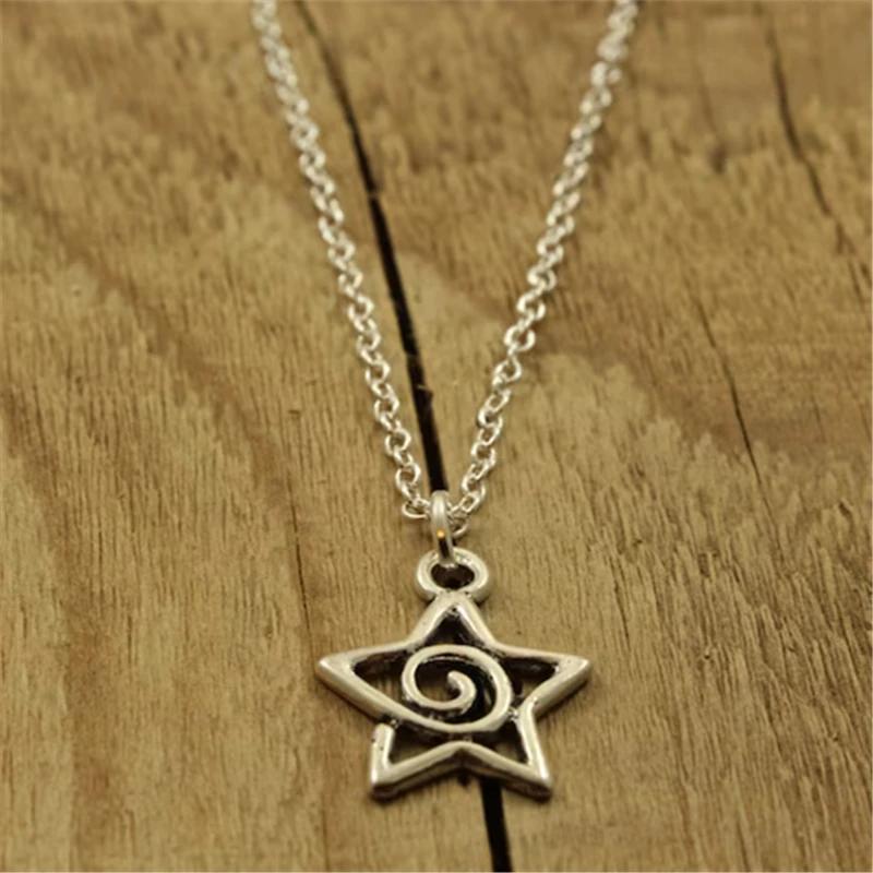 New hot selling pentagram vortex pendant necklace with beautiful and fashionable temperament