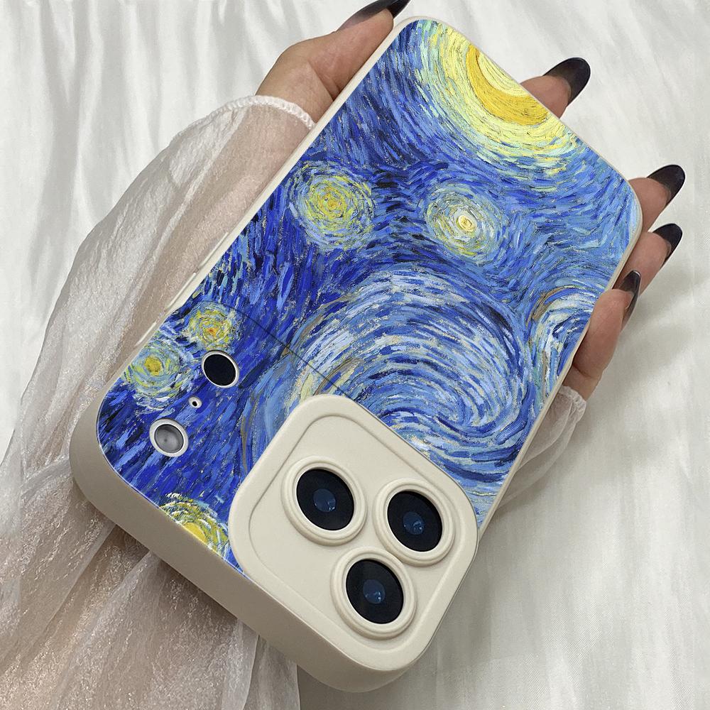 M422 Art van Gogh Engelaugen Weiche Handyhüllen für iPhone Samsung Galaxy Xiaomi Rdemi Huawei Honor Infinix Realme OPPO Vivo Alle Modelle TPU-Hülle