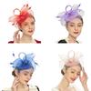 Elegant Fascinator Hat Headbands Funny Girl Hat Headgear Lovely Hairpiece for Wedding Party