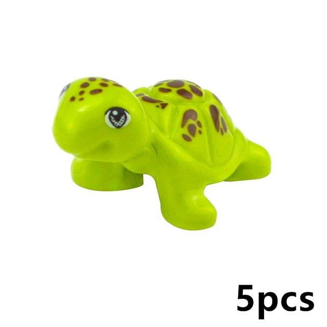 MOC City Animal Building Block Figures Goat Sheep Eagle Owl Panda Parrot Seagull Penguin Zoo Fram Accessories Bricks Toy Gift