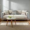 New Chinese Style Seasons Universal Solid Color Cotton Linen Solid Wood Sofa Chinese Style Non-slip Embroidered Edge Couch Cover