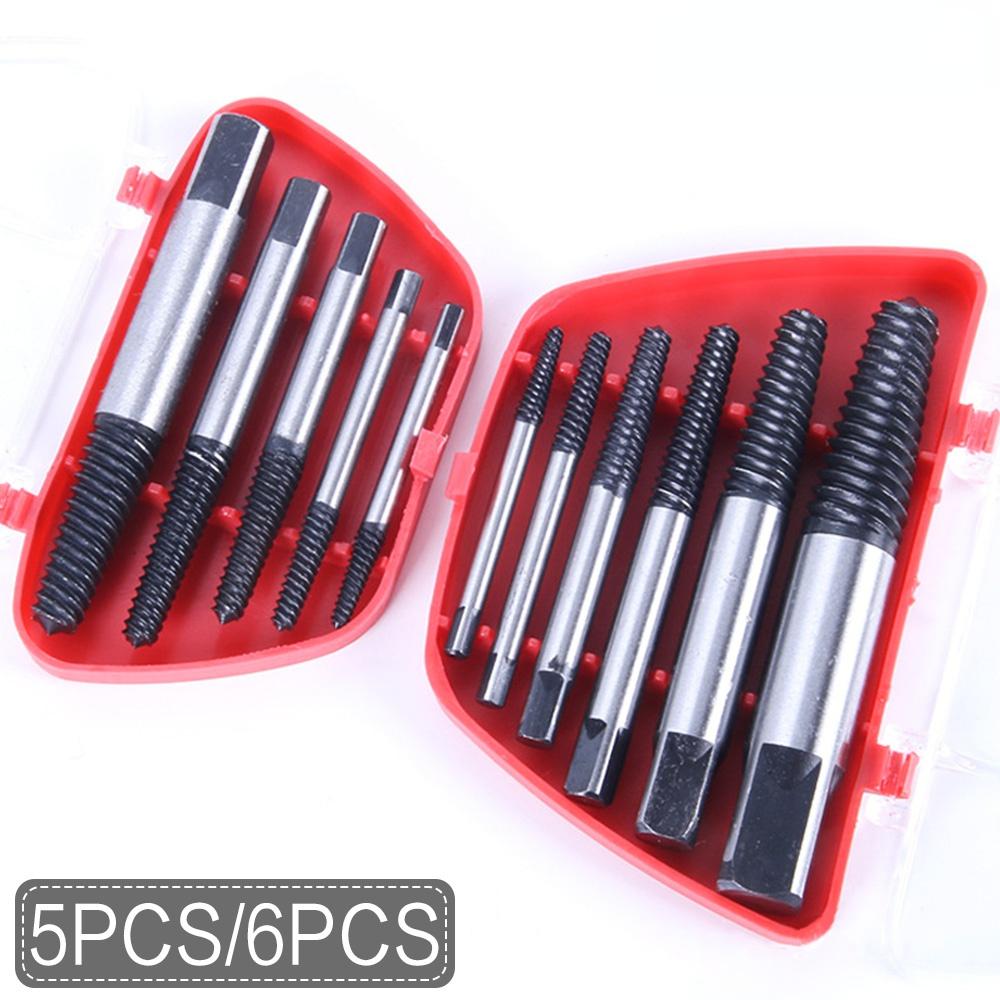 5pcs/6pcs Broken Screwdriver Bit Remover Set Carbon Steel Double Ended Screw Center Bit Remover Tool Kit