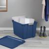 2 Pack 20 Gallon Stackable Plastic Storage Bin with Latching Lid and Comfortable Handle Household Garage Organization