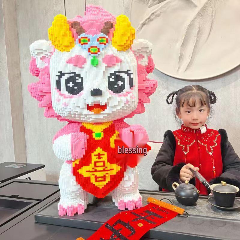 2024 Year of the Dragon Xi Fu 3D Dragon Puzzle Building Block Toy - Living Room Decor & Gift for Boys and Girls