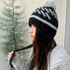 Versatile Retro Warm Fair Island Wind Hairball Knitted Hat Children's Cold Protection Ear Protection Autumn and Winter Bag Head Lei Feng Hat