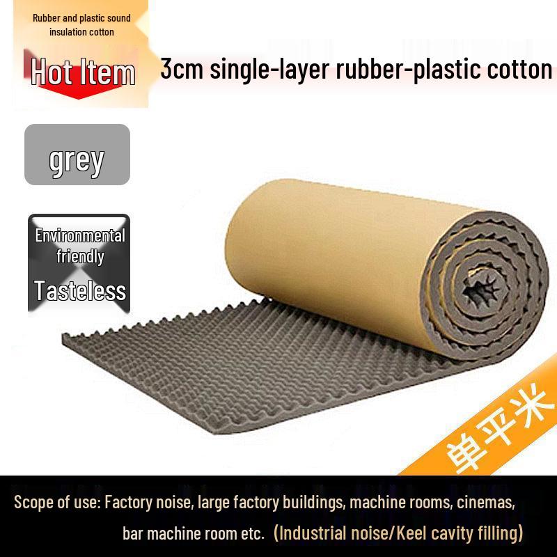 Flame-Retardant Self-Adhesive Soundproofing Panel - Noise Reduction & Absorption 