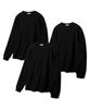 ALVINCLO [Set] Single Stretch Plain Basic Fit Long Sleeve T-Shirt 3-Piece Set
