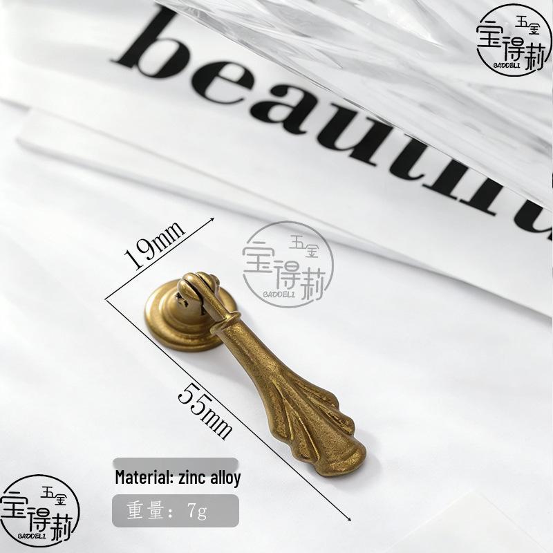 Vintage European Zinc Alloy Drawer Pull Handle for Wardrobes and Cabinets
